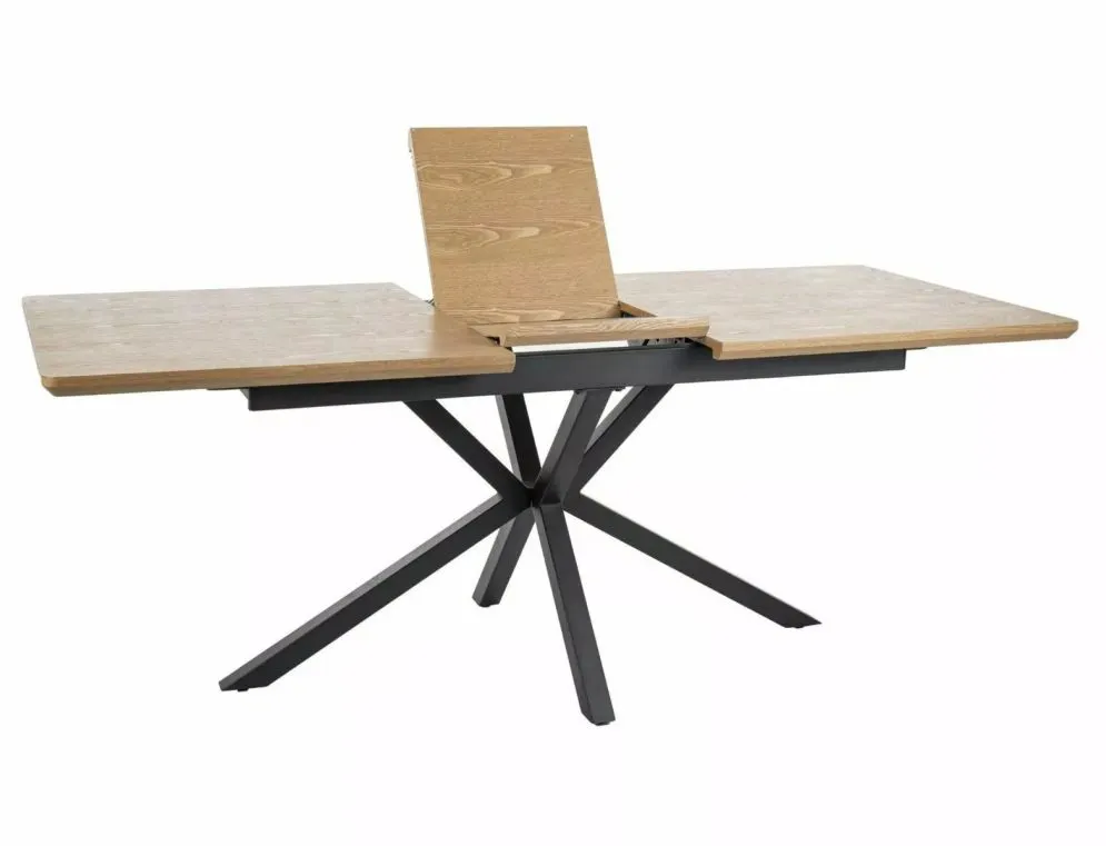 Stół rozkładany LOGAN 160(200)x90 dąb/czarny mat do jadalni I sklep meblowy MIRAT. styl LOFT