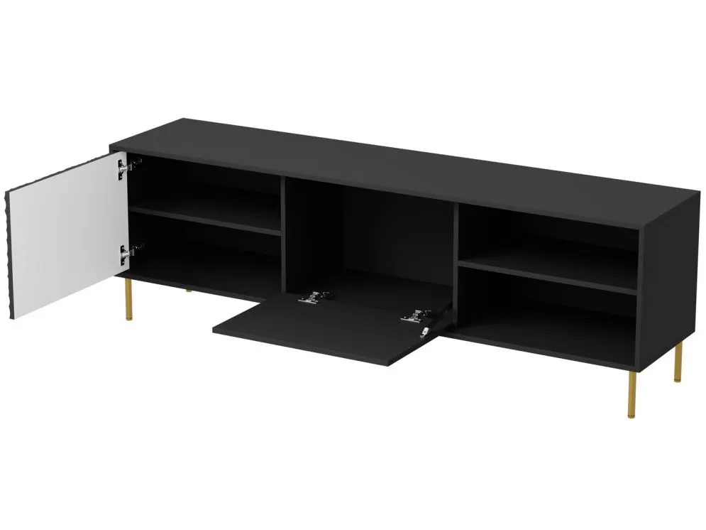 Szafka RTV BULLET RTV-1 180 czarna I sklep meblowy MIRAT.  kolekcja BULLET