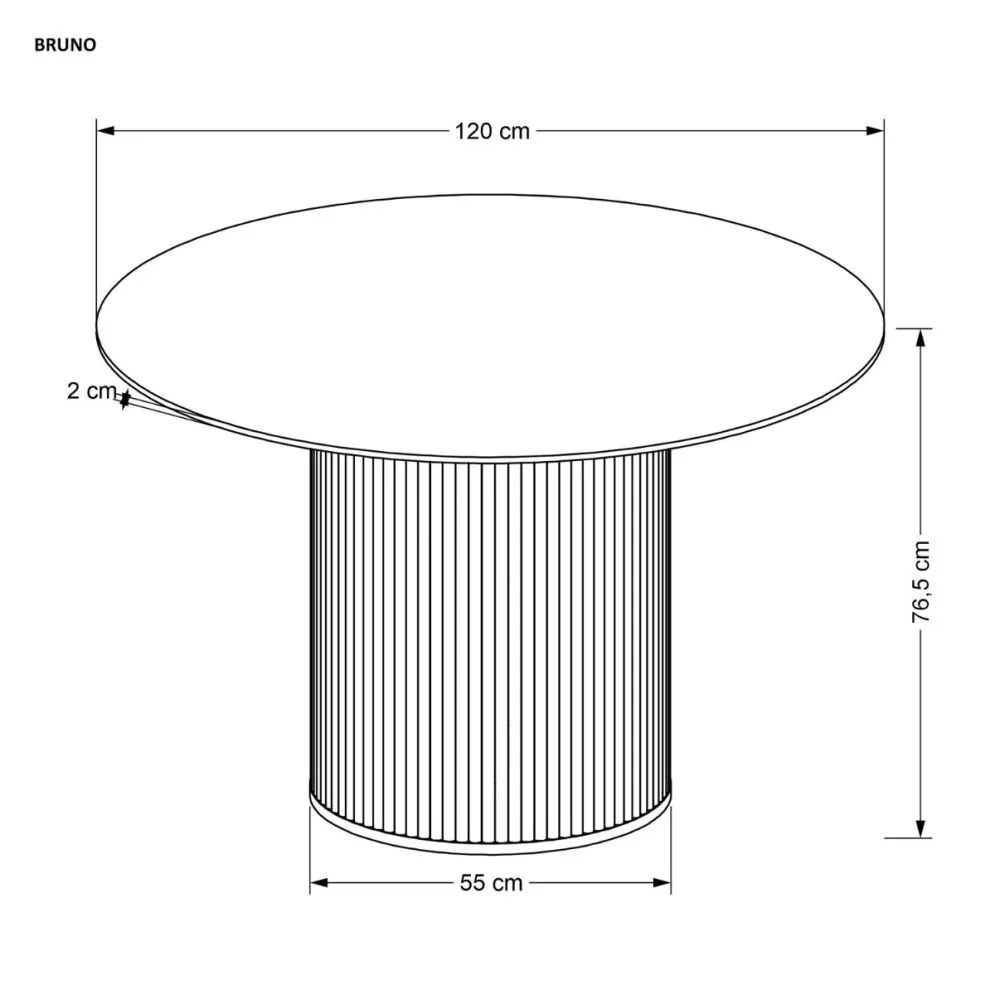 Stół okrągły BRUNO 120x120 marmurowy I sklep meblowy MIRAT.