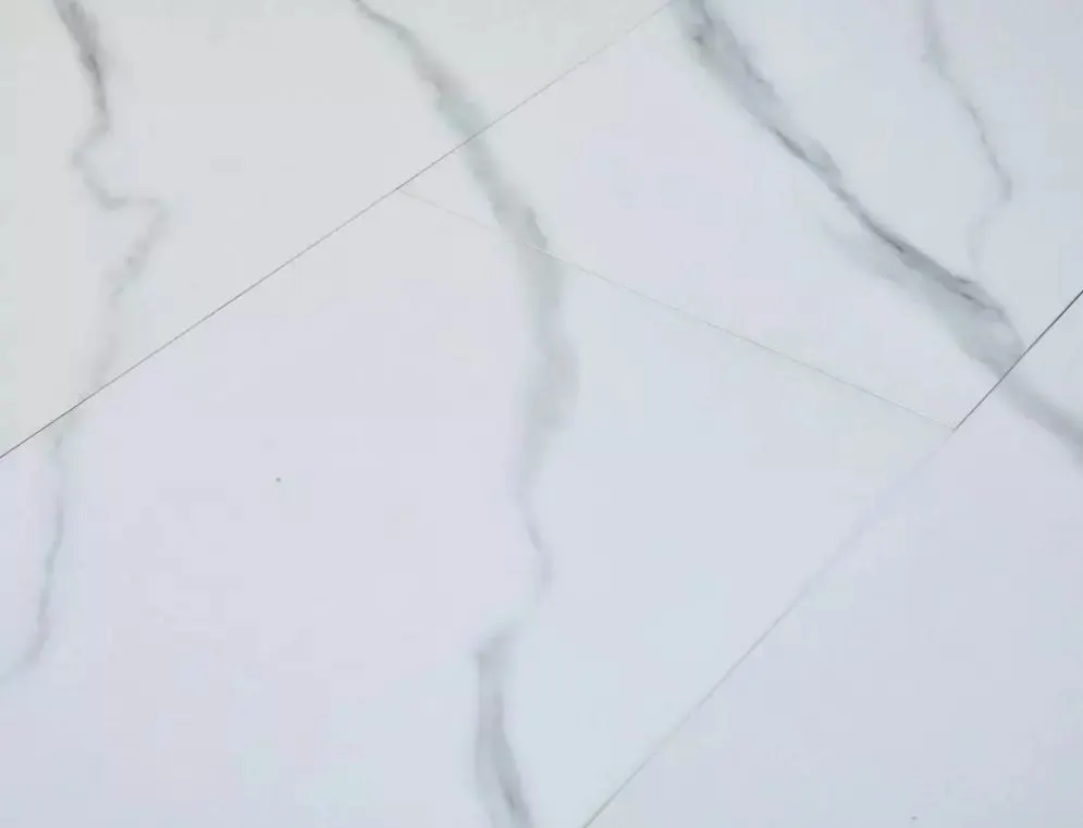 Okrągły stół rozkładany Gaston 100-135 cm biały marmur | MIRAT styl LOFT