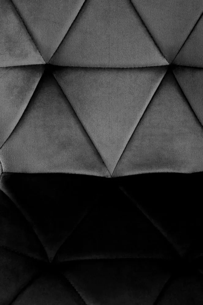 Krzesło tapicerowane K453 VELVET czarne pikowane I sklep meblowy MIRAT. styl GLAMOUR, LOFT