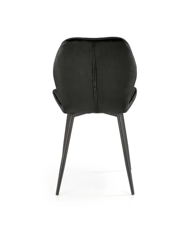 Krzesło tapicerowane K453 VELVET czarne pikowane I sklep meblowy MIRAT. styl GLAMOUR, LOFT