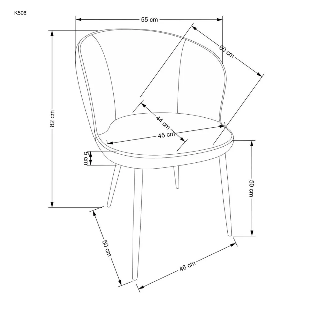 Krzesło tapicerowane K506 VELVET czarne kwiatowy wzór I sklep meblowy MIRAT.
