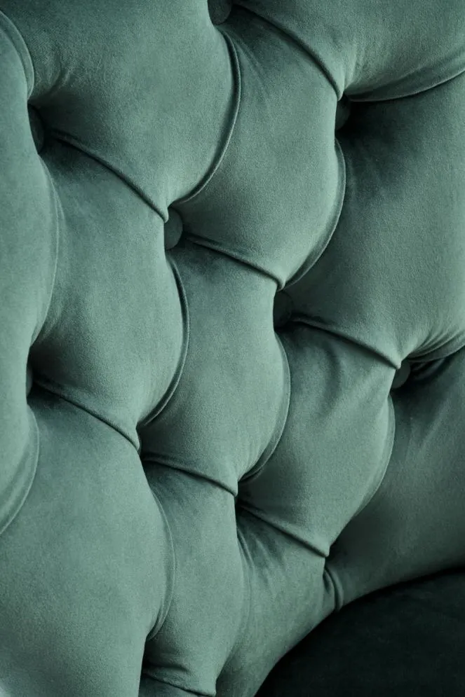 Krzesło tapicerowane MIYA VELVET ciemnozielone pikowane z kołatką | MIRAT. styl KLASYCZNY