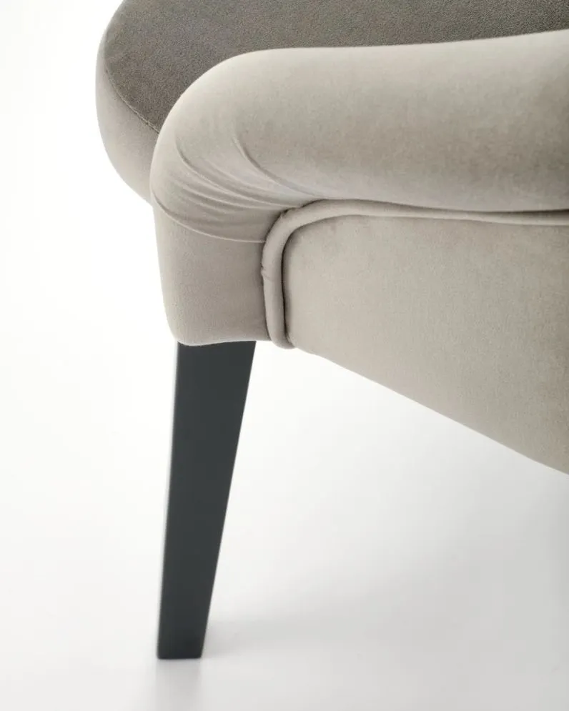 Krzesło tapicerowane TOLEDO 2 VELVET grafitowe/czarne na drewnianych nogach I sklep meblowy MIRAT.