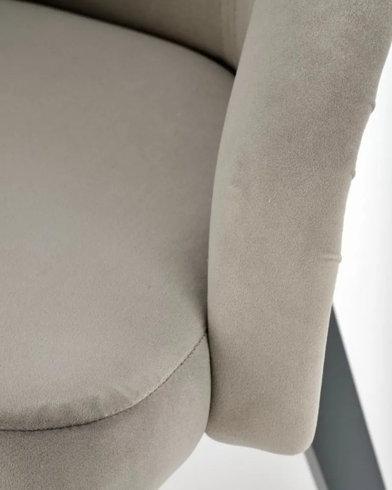 Krzesło tapicerowane TOLEDO 2 VELVET grafitowe/czarne na drewnianych nogach I sklep meblowy MIRAT.