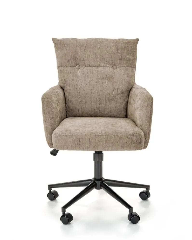 Fotel biurowy FLORES jasnobrązowy z podłokietnikami | MIRAT.