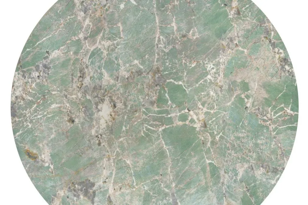 Stół okrągły GIOVANI 135x135 zielony marmur/czarny loftowy I sklep meblowy MIRAT. styl LOFT