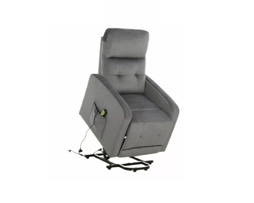 Fotel rozkładany OTUS II VELVET szary I sklep meblowy MIRAT. styl VINTAGE