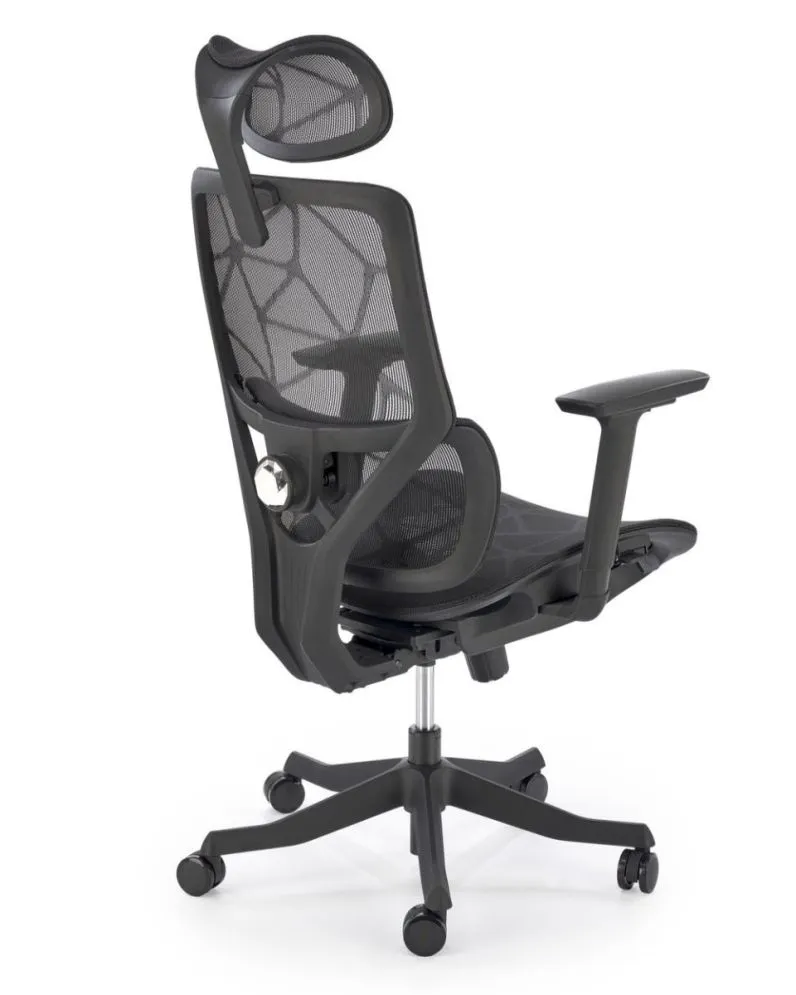 Fotel biurowy OSVALDO czarny z regulowanym zagłówkiem I sklep meblowy MIRAT.