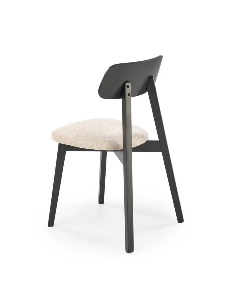 Krzesło tapicerowane HYLO czarne/beżowe minimalistyczne I sklep meblowy MIRAT. styl SKANDYNAWSKI