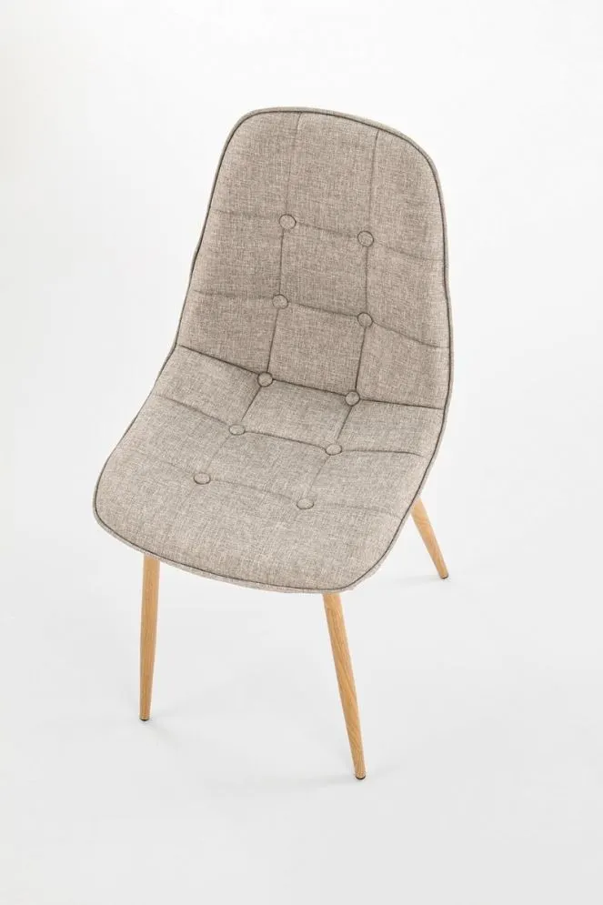 Krzesło tapicerowane K316 beżowe w stylu skandynawskim I sklep meblowy MIRAT.