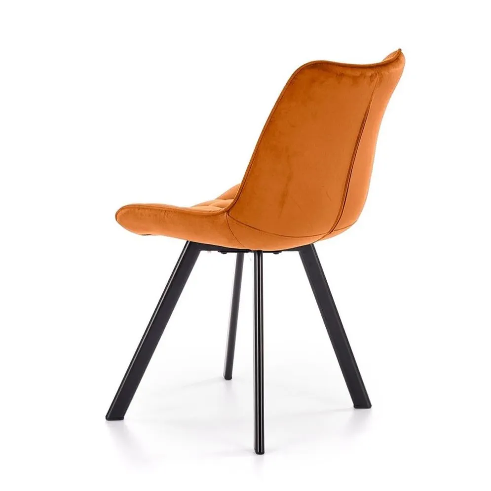 Krzesło tapicerowane K332 VELVET cynamonowe pikowane I sklep meblowy MIRAT. styl LOFT