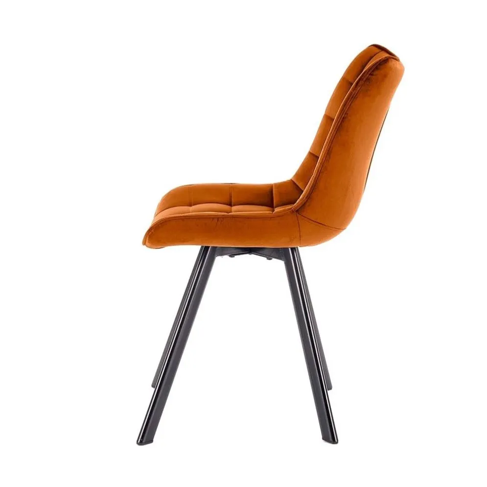 Krzesło tapicerowane K332 VELVET cynamonowe pikowane I sklep meblowy MIRAT. styl LOFT