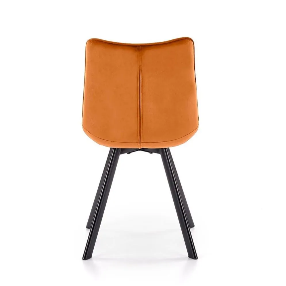 Krzesło tapicerowane K332 VELVET cynamonowe pikowane I sklep meblowy MIRAT. styl LOFT