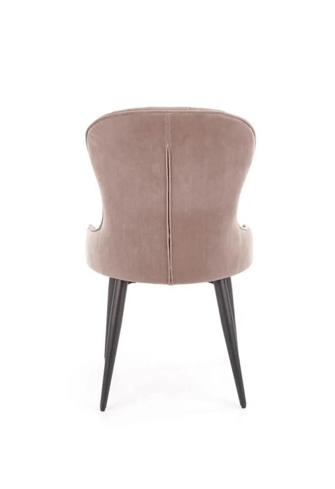Krzesło tapicerowane K366 VELVET beżowe na metalowych nogach I sklep meblowy MIRAT. styl GLAMOUR