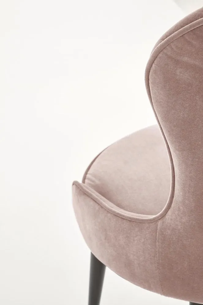 Krzesło tapicerowane K366 VELVET beżowe na metalowych nogach I sklep meblowy MIRAT. styl GLAMOUR