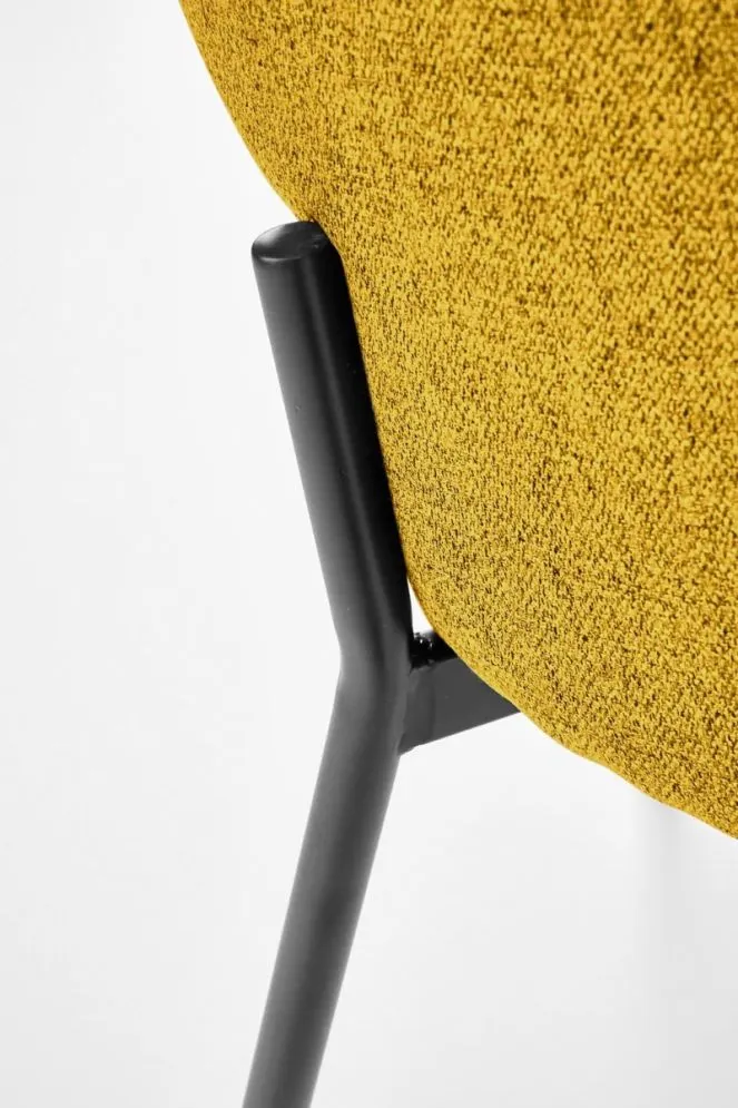 Krzesło tapicerowane K373 musztardowe na metalowych nogach I sklep meblowy MIRAT. styl LOFT