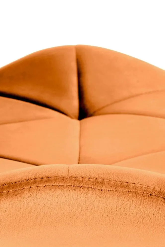 Krzesło tapicerowane K453 VELVET cynamonowe na metalowych nogach I sklep meblowy MIRAT.