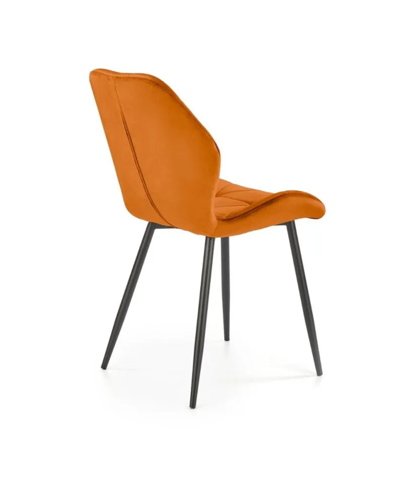 Krzesło tapicerowane K453 VELVET cynamonowe na metalowych nogach I sklep meblowy MIRAT.