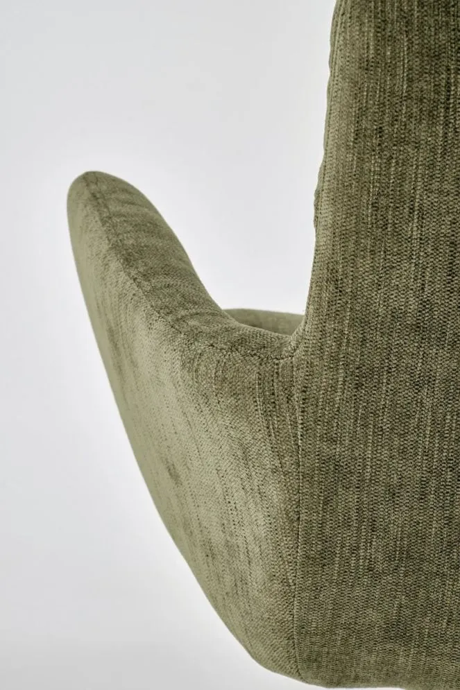 Krzesło tapicerowane K495 oliwkowe obracane na metalowych nogach I sklep meblowy MIRAT.