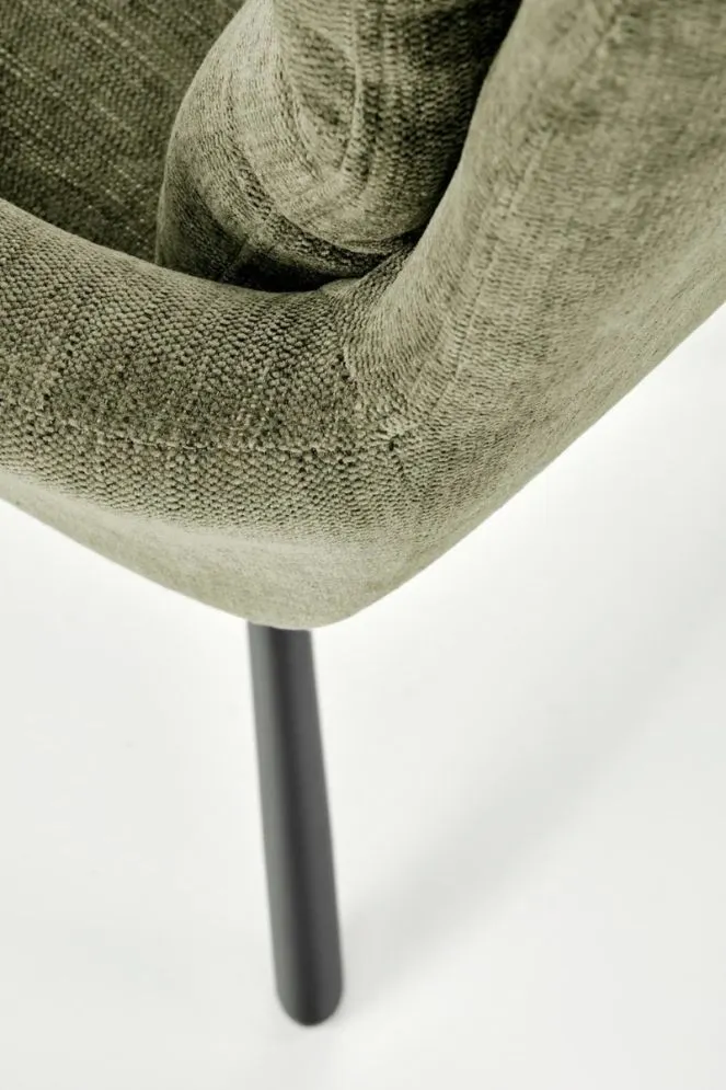 Krzesło tapicerowane K495 oliwkowe obracane na metalowych nogach I sklep meblowy MIRAT.