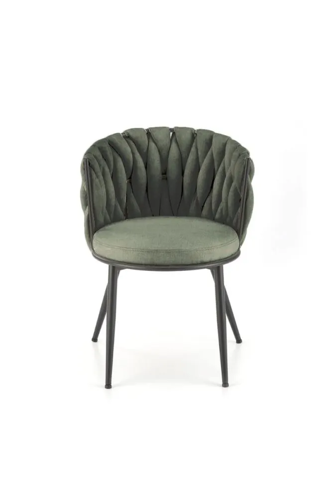 Krzesło tapicerowane K516 oliwkowe loftowe I sklep meblowy MIRAT. styl LOFT