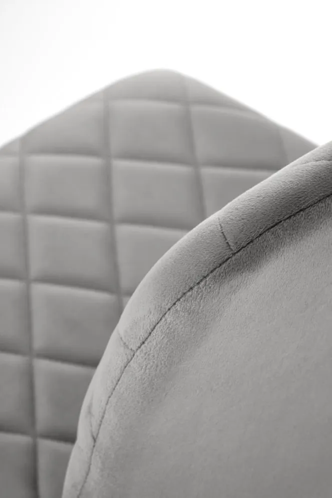 Krzesło tapicerowane K525 VELVET szare na metalowych nogach I sklep meblowy MIRAT. styl GLAMOUR, LOFT