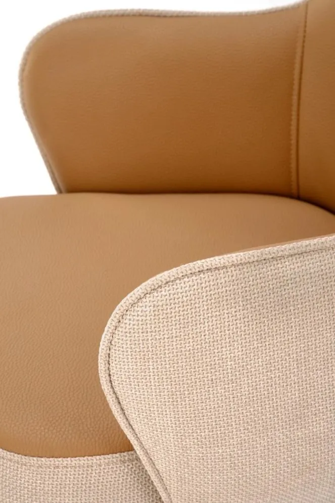 Krzesło K527 brązowe/beżowe obracane z eco skóry I sklep meblowy MIRAT. styl LOFT