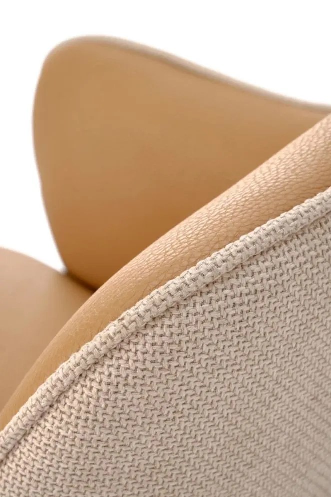 Krzesło K527 brązowe/beżowe obracane z eco skóry I sklep meblowy MIRAT. styl LOFT