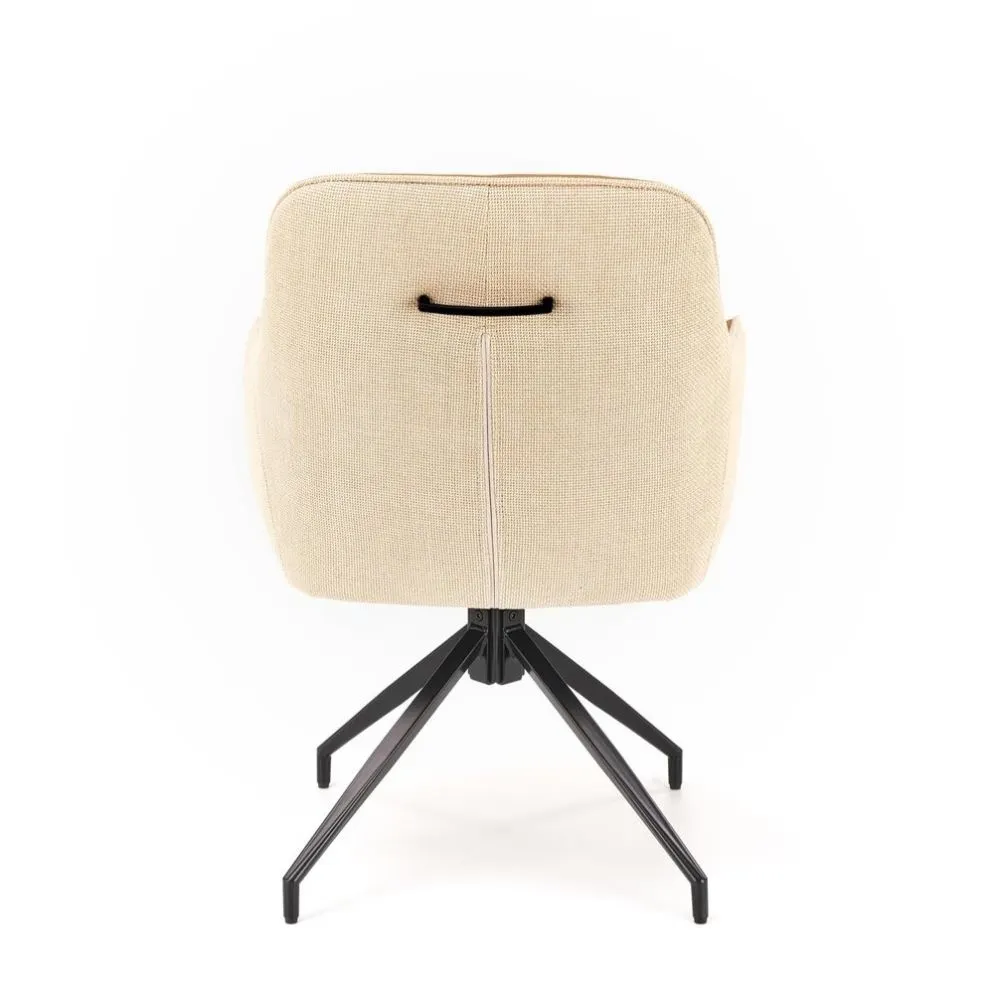 Krzesło K527 brązowe/beżowe obracane z eco skóry I sklep meblowy MIRAT. styl LOFT