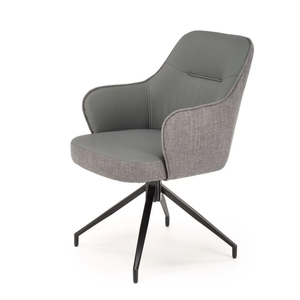 Krzesło tapicerowane K527 szare obracane I sklep meblowy MIRAT.