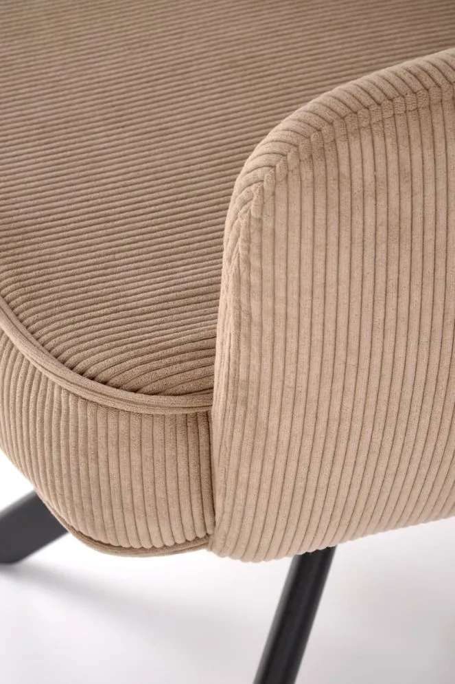 Krzesło K528 cappuccino obracane tapicerowane sztruksem I sklep meblowy MIRAT. styl LOFT