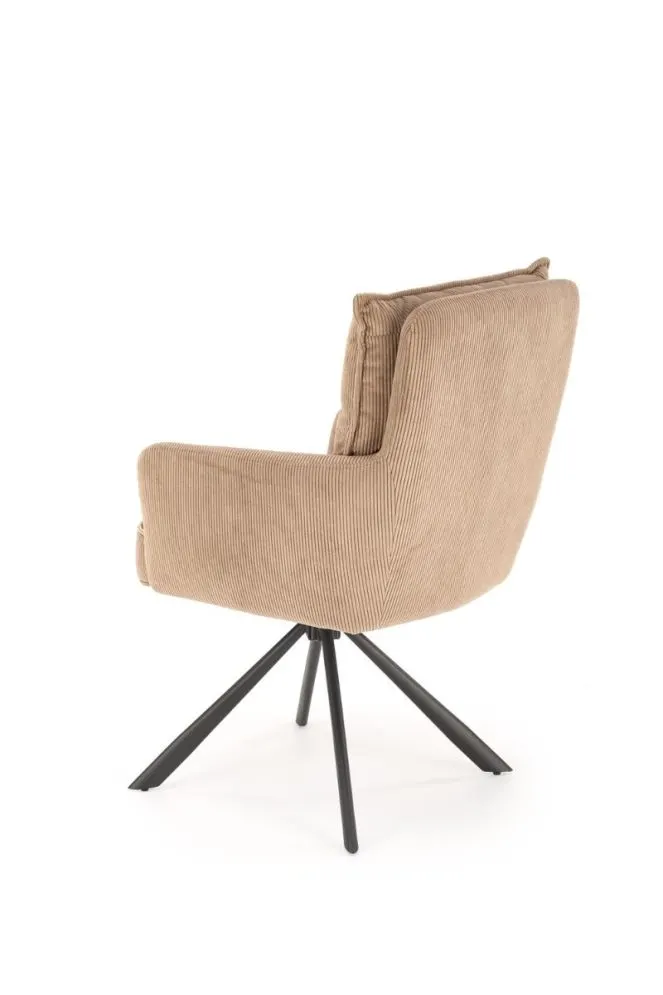 Krzesło K528 cappuccino obracane tapicerowane sztruksem I sklep meblowy MIRAT. styl LOFT