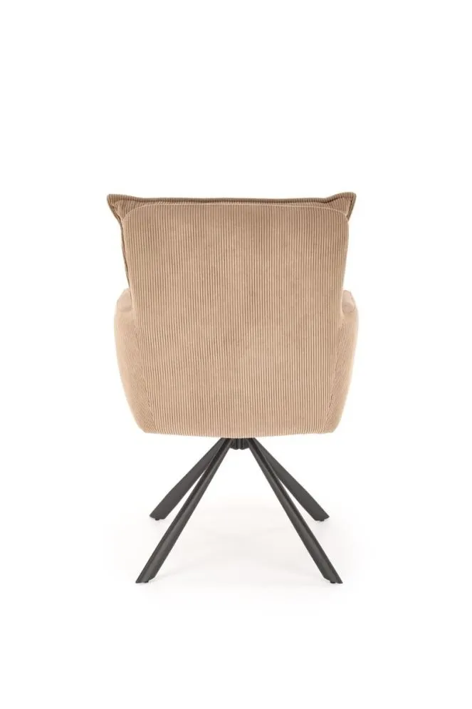 Krzesło K528 cappuccino obracane tapicerowane sztruksem I sklep meblowy MIRAT. styl LOFT