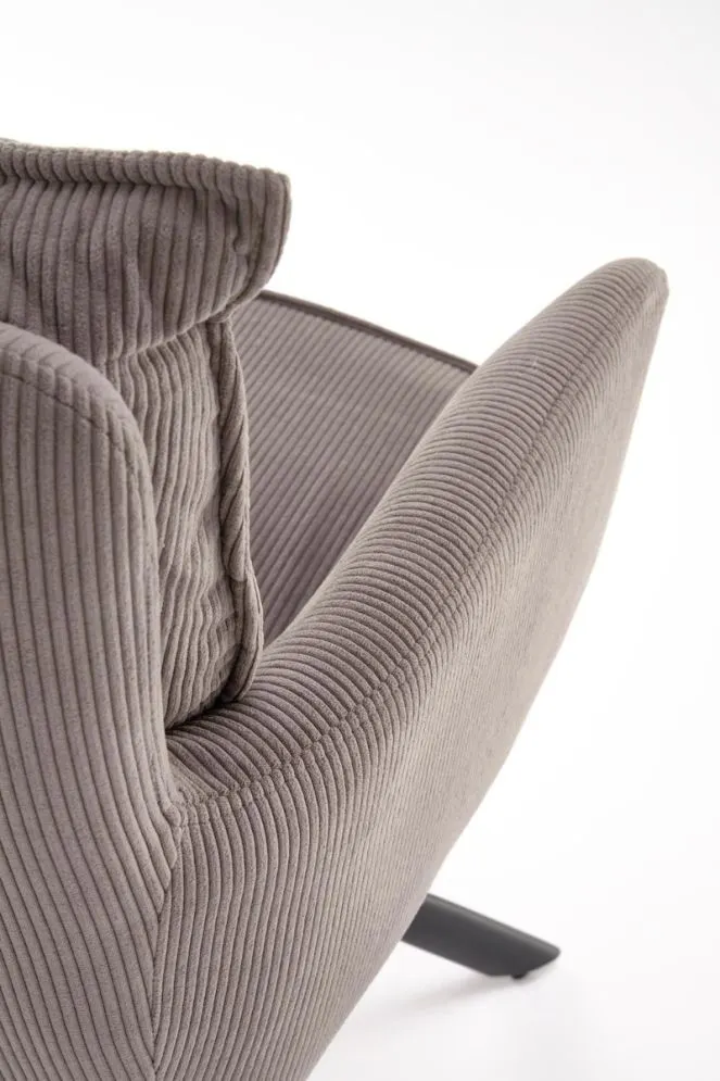 Krzesło tapicerowane K528 szare obracane na metalowych nogach I sklep meblowy MIRAT. styl LOFT