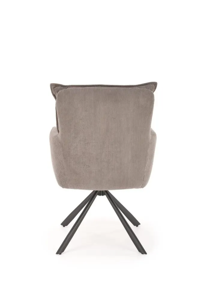 Krzesło tapicerowane K528 szare obracane na metalowych nogach I sklep meblowy MIRAT. styl LOFT