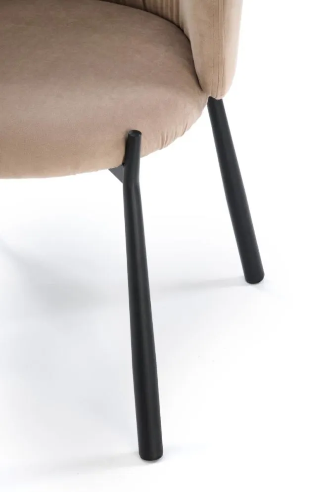 Krzesło tapicerowane K531 VELVET beżowe na metalowych nogach I sklep meblowy MIRAT. styl LOFT