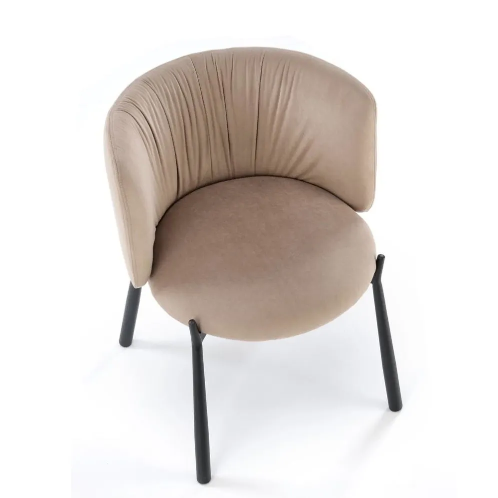 Krzesło tapicerowane K531 VELVET beżowe na metalowych nogach I sklep meblowy MIRAT. styl LOFT