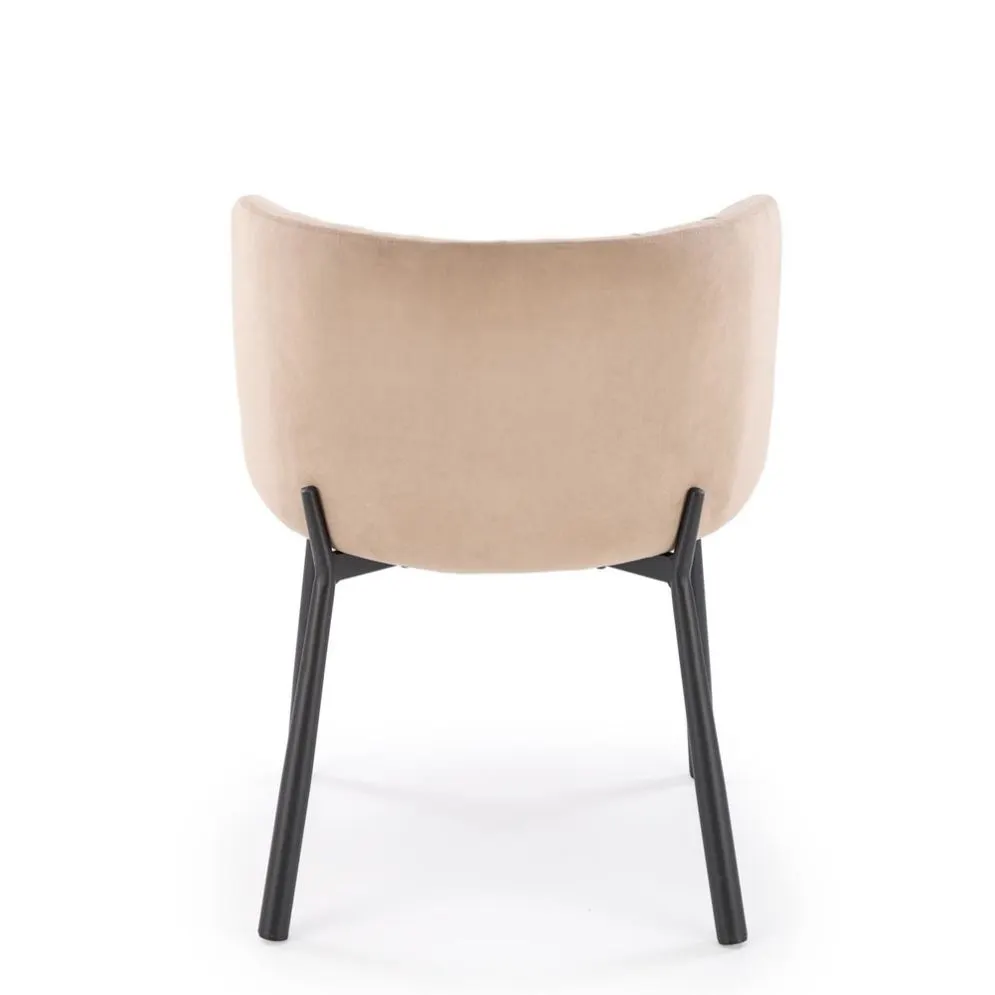 Krzesło tapicerowane K531 VELVET beżowe na metalowych nogach I sklep meblowy MIRAT. styl LOFT