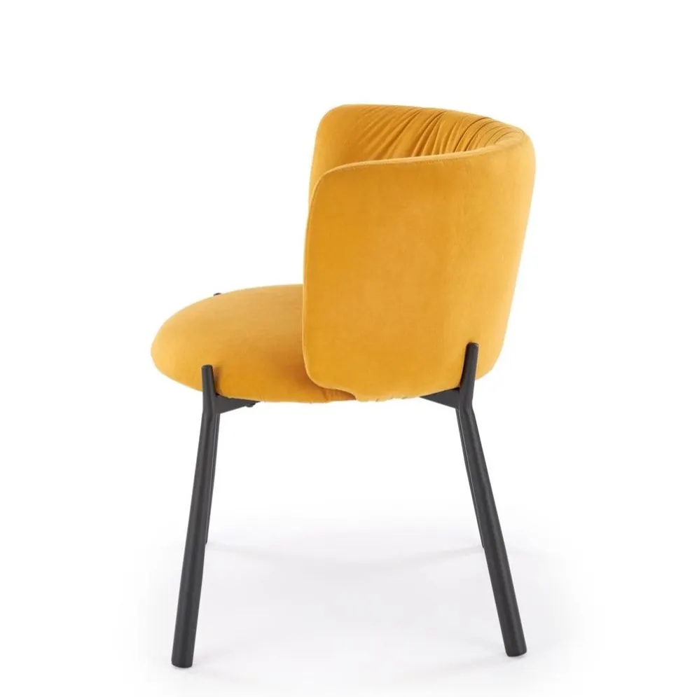 Krzesło tapicerowane K531 VELVET musztardowe welurowe I sklep meblowy MIRAT. styl LOFT