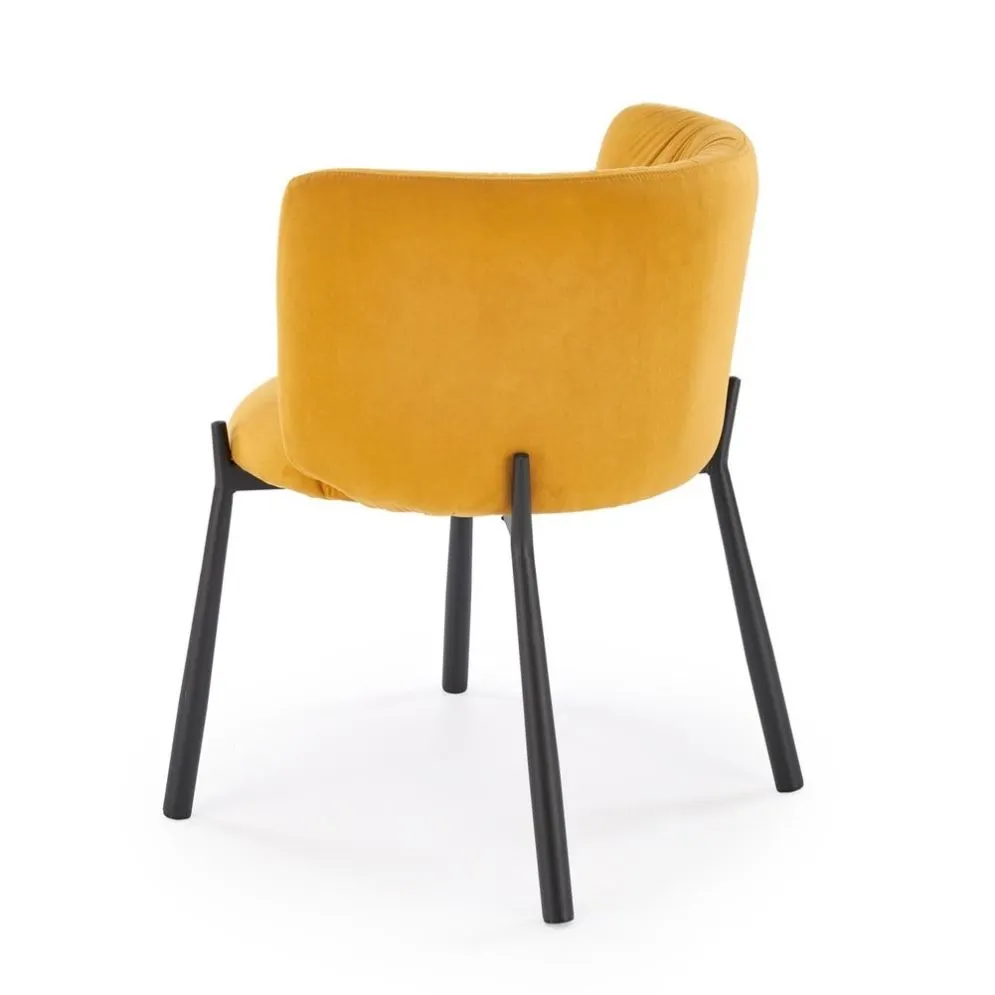 Krzesło tapicerowane K531 VELVET musztardowe welurowe I sklep meblowy MIRAT. styl LOFT