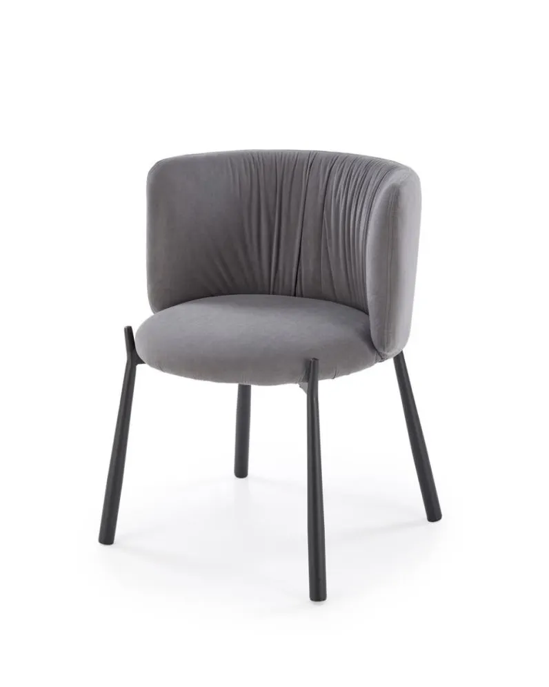 Krzesło tapicerowane K531 VELVET szare w stylu loftowym I sklep meblowy MIRAT. styl LOFT