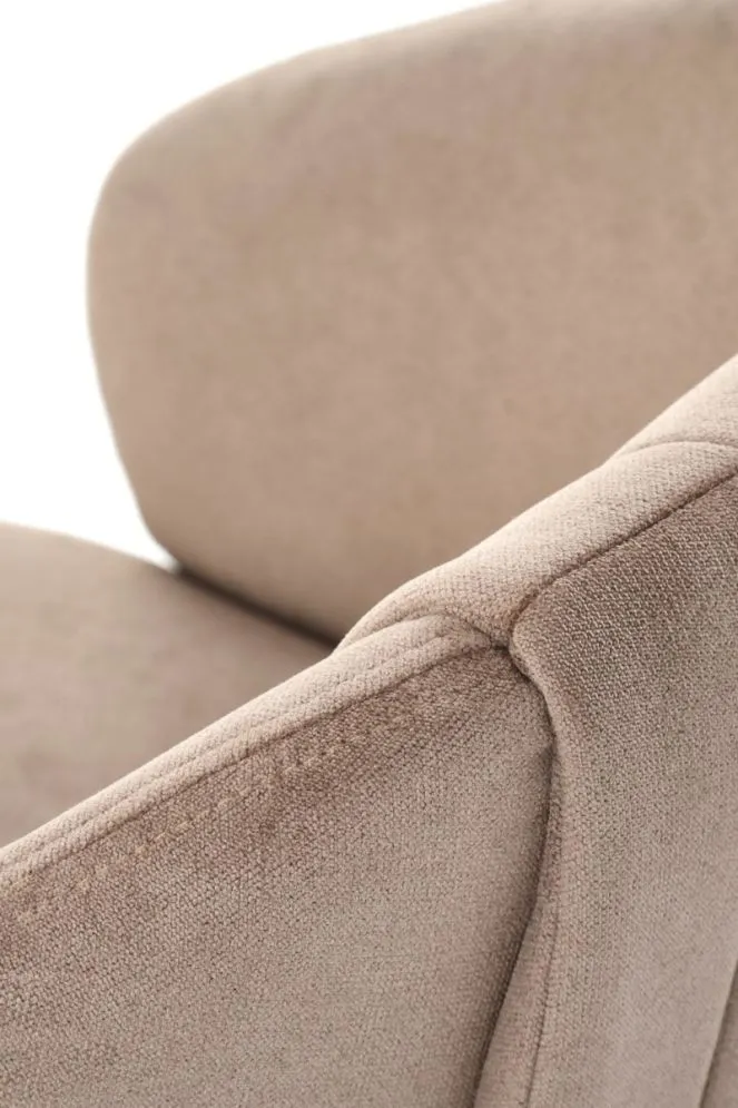 Krzesło tapicerowane K533 cappuccino/czarne obracane na metalowych nogach I sklep meblowy MIRAT. styl LOFT