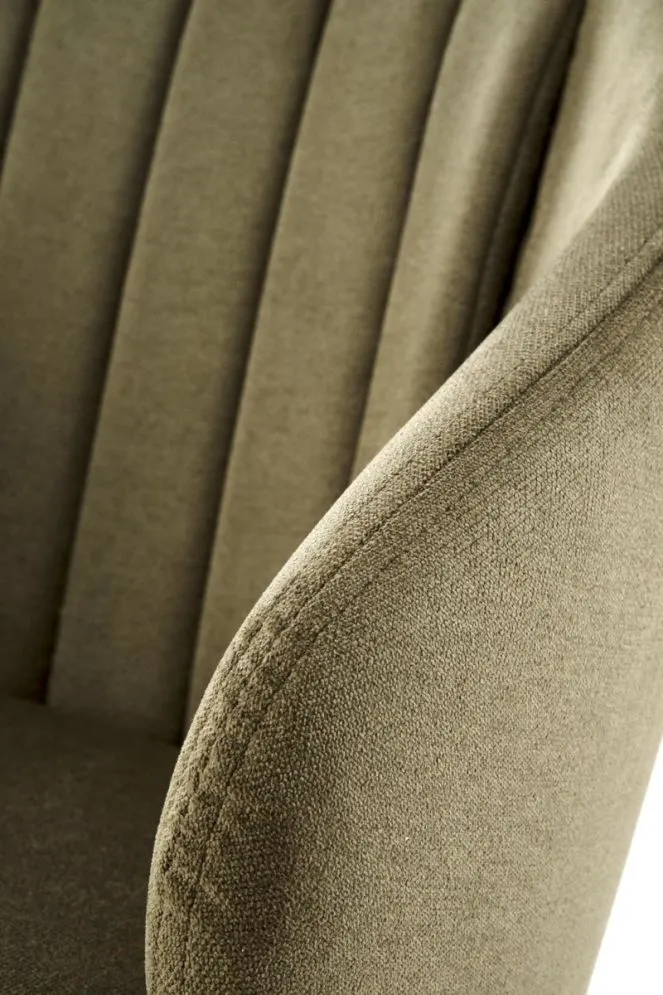 Krzesło tapicerowane K533 oliwkowe/czarne obracane 180° I sklep meblowy MIRAT.