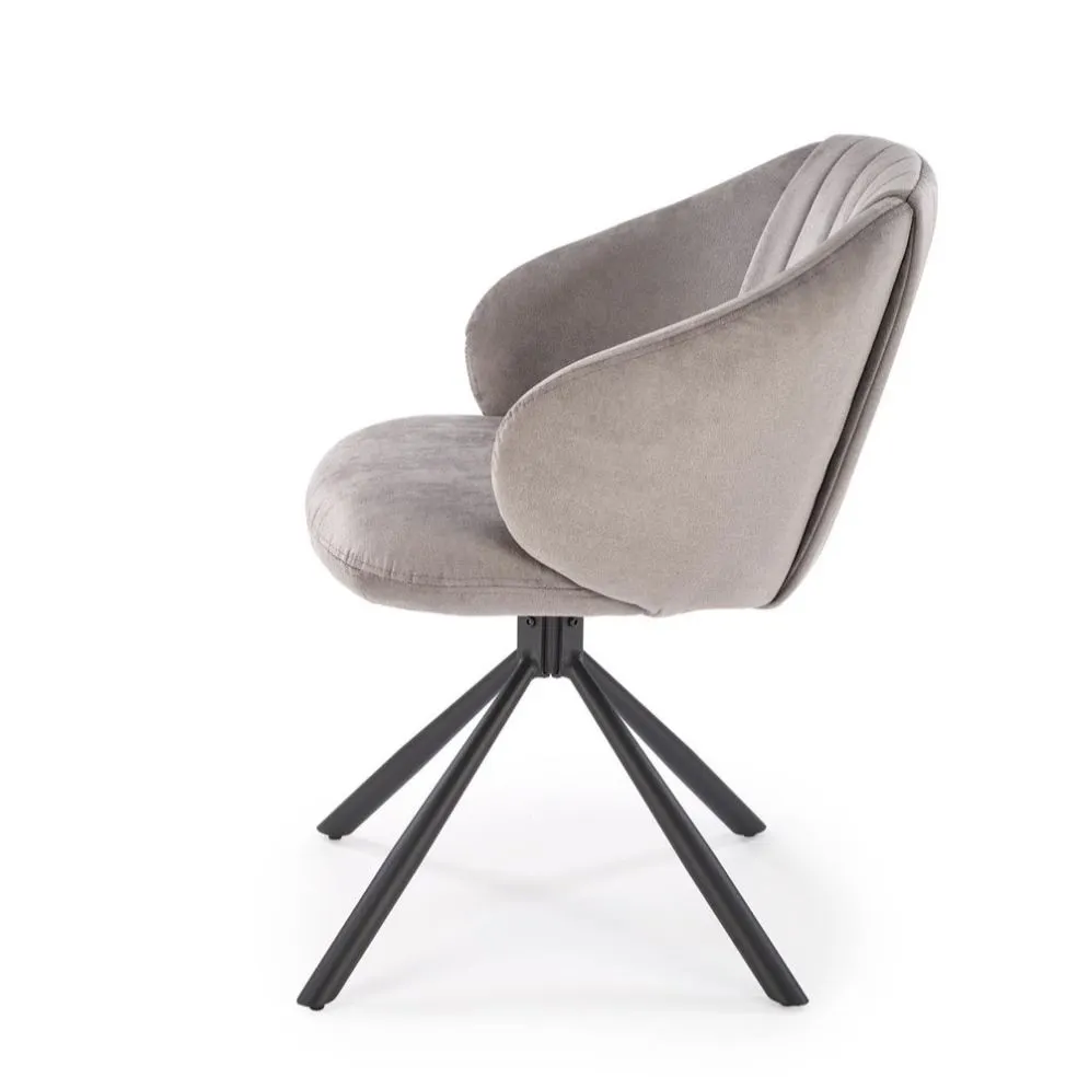 Krzesło tapicerowane K533 szare/czarne obracane kubełkowe I sklep meblowy MIRAT. styl LOFT