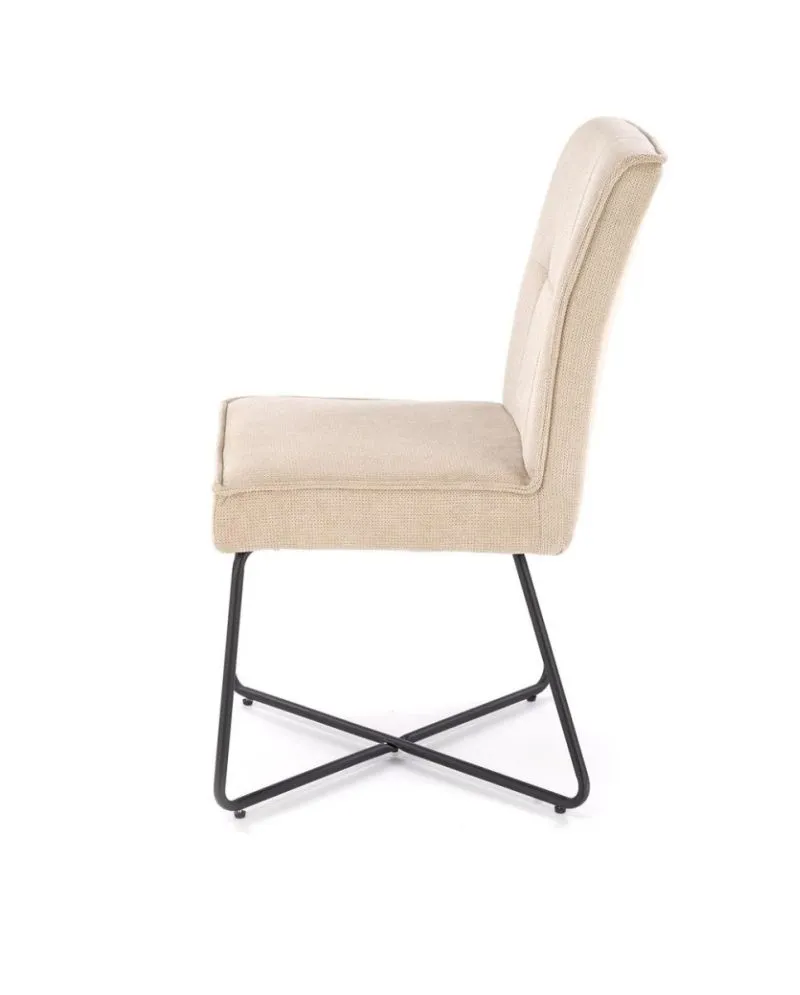 Krzesło tapicerowane K534 beżowe pikowane oparcie I sklep meblowy MIRAT. styl LOFT