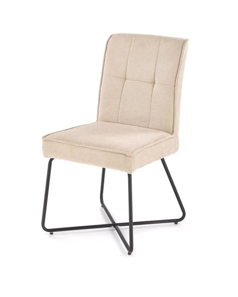 Krzesło tapicerowane K534 beżowe pikowane oparcie I sklep meblowy MIRAT. styl LOFT
