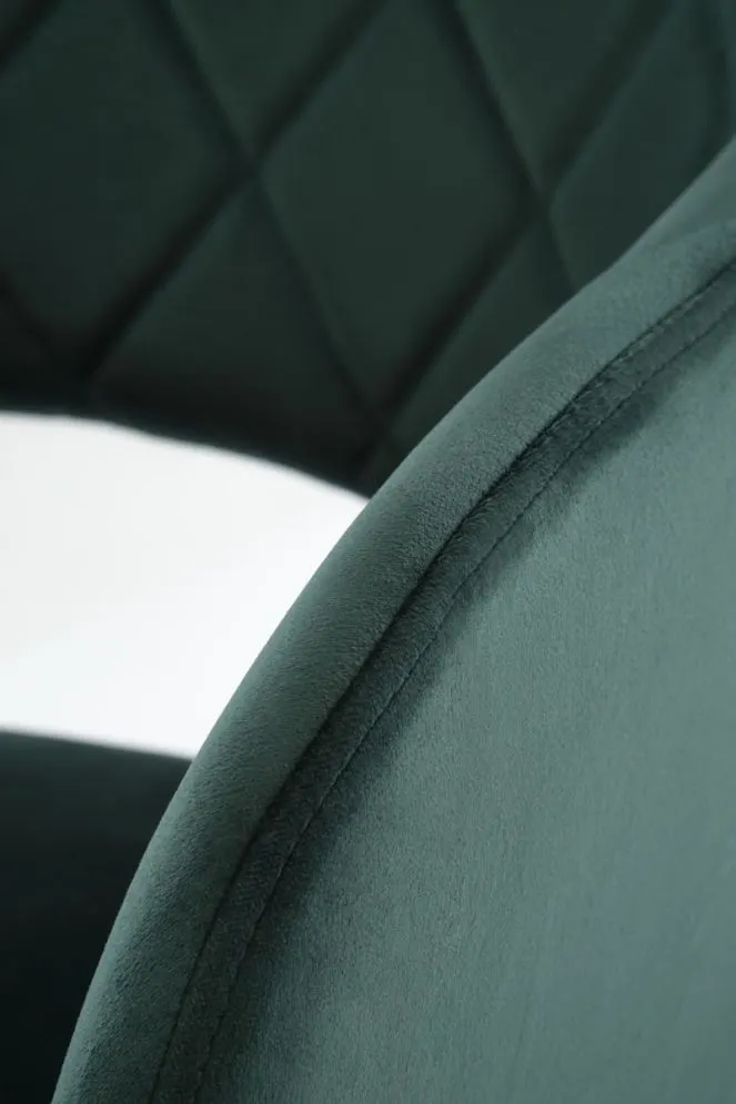 Krzesło tapicerowane K535 zielone obracane na metalowych nogach I sklep meblowy MIRAT. styl GLAMOUR, LOFT