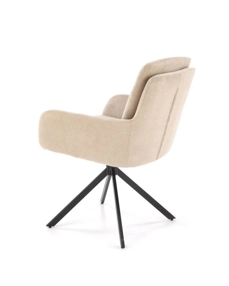 Krzesło tapicerowane K536 beżowe obracane 360° I sklep meblowy MIRAT. styl LOFT